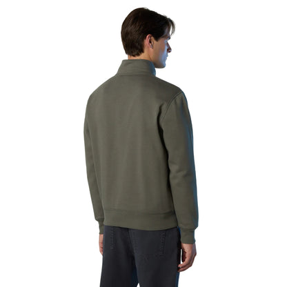 Felpa Uomo a collo alto con zip modello retro