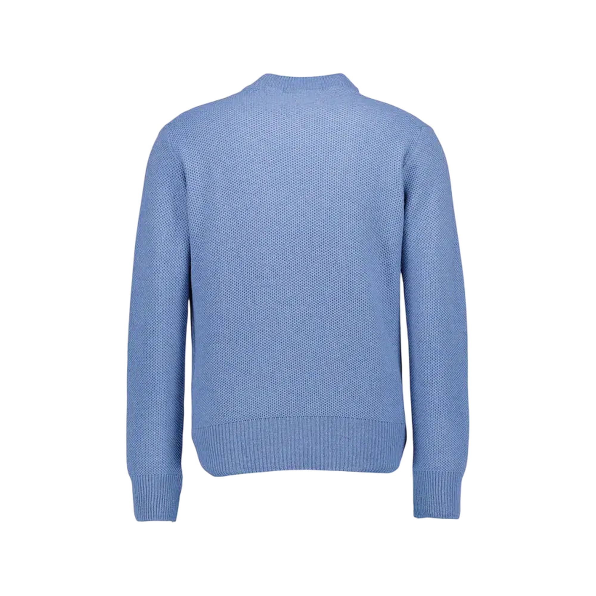 Maglia Uomo girocollo, lavorata a nido d'ape, Celeste