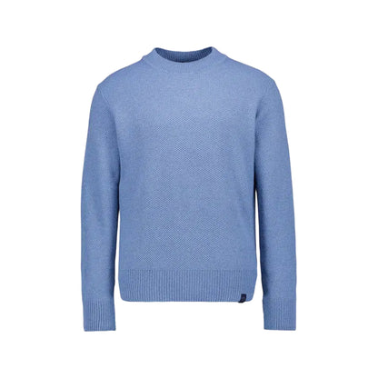 Maglia Uomo girocollo, lavorata a nido d'ape, Celeste