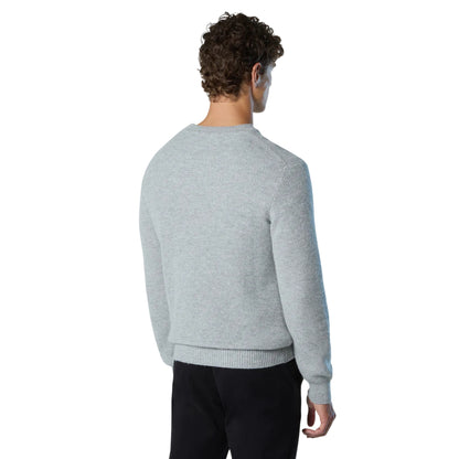 Maglia Uomo con lavorazione a nido d'ape Grigio modello retro