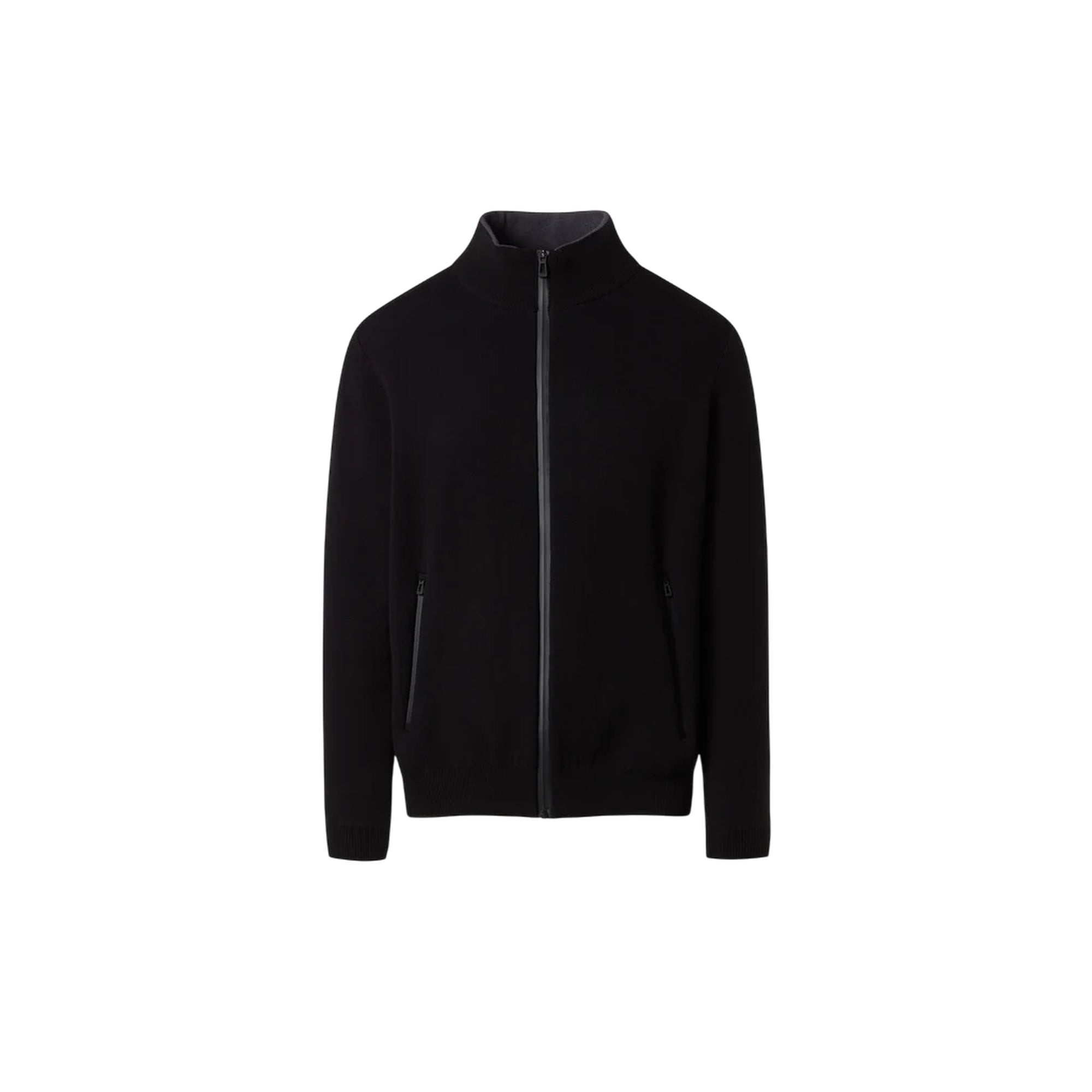Cardigan Uomo con zip impermeabile Nero