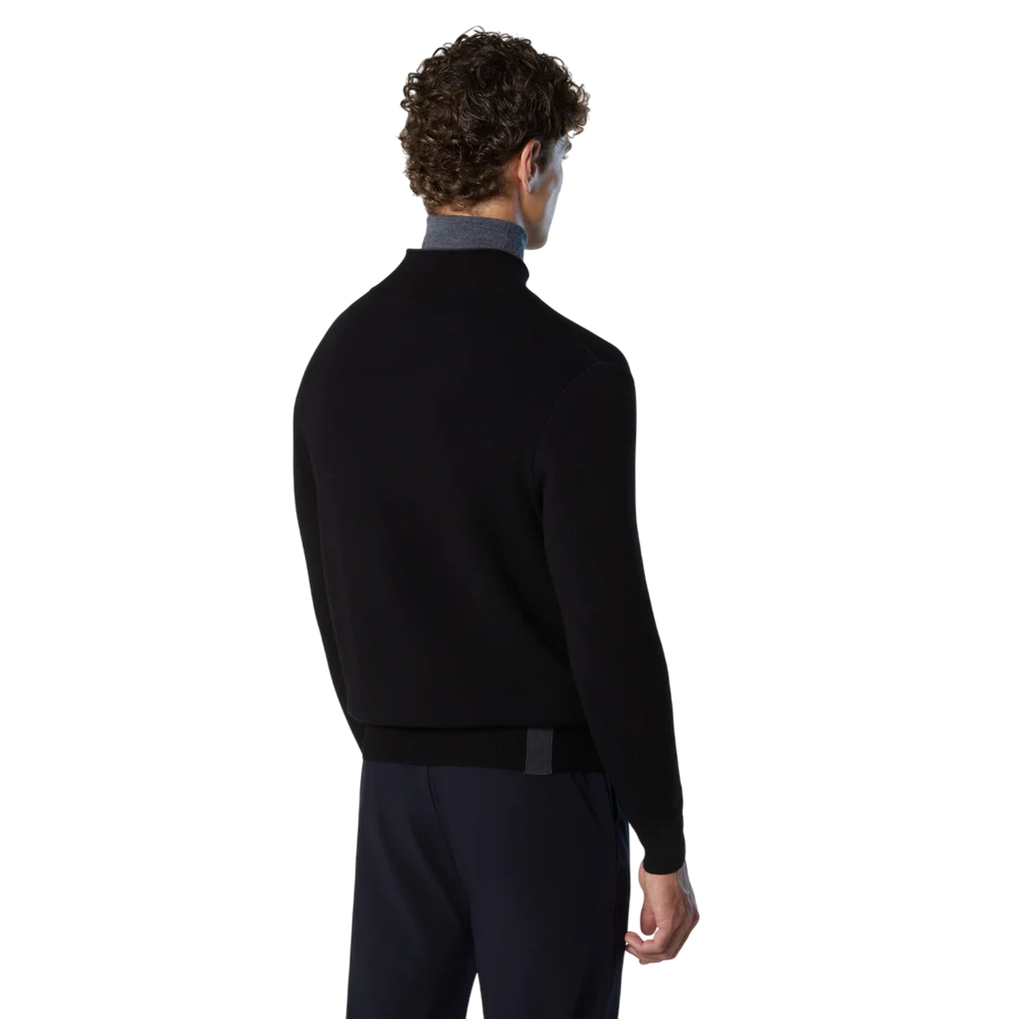 Cardigan Uomo con zip impermeabile Nero