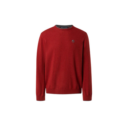 Maglione girocollo Uomo con logo ricamato Rosso