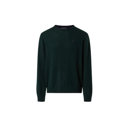 Maglione girocollo Uomo con logo ricamato Verde scuro