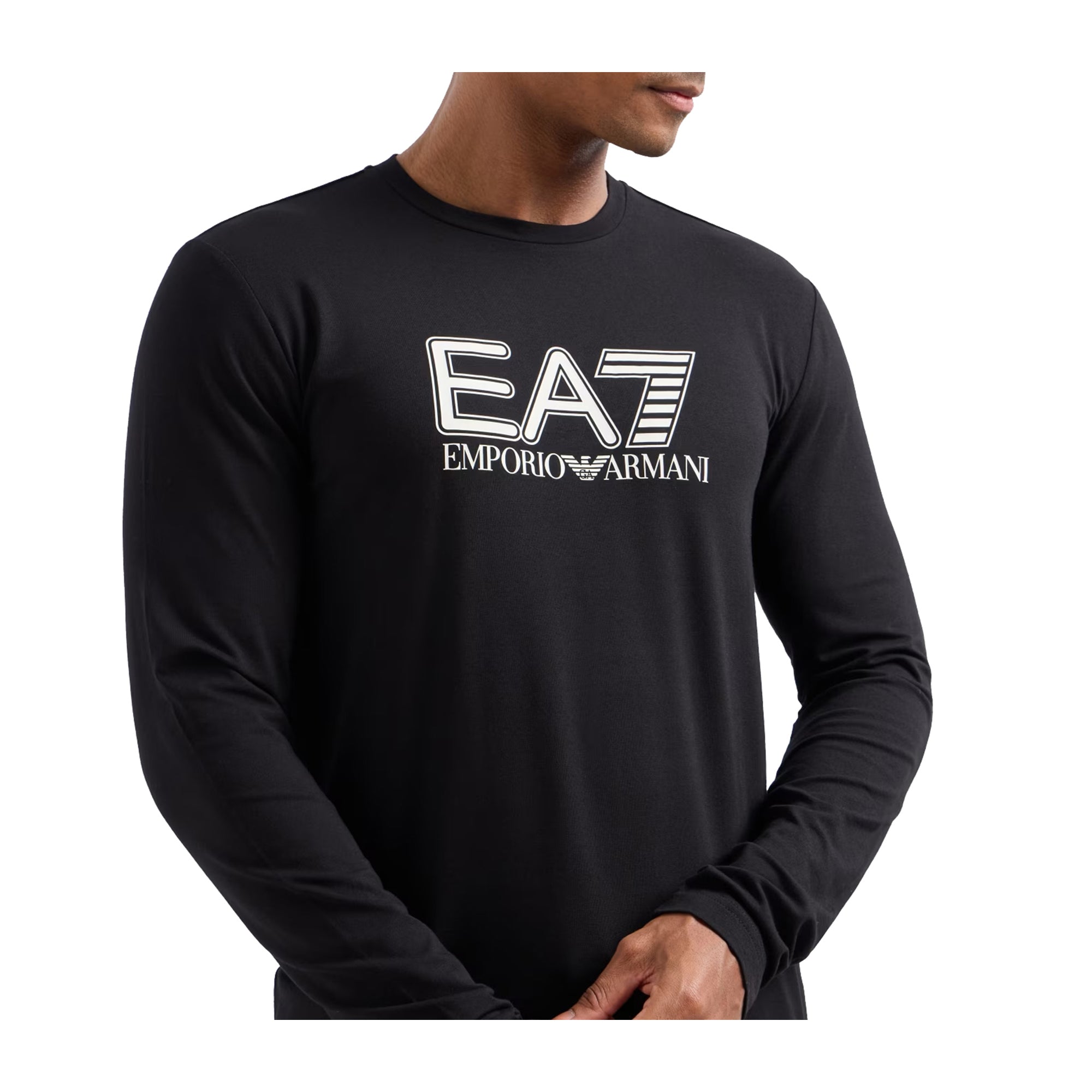 EA7 T-shirt Uomo Manica Lunga Nero