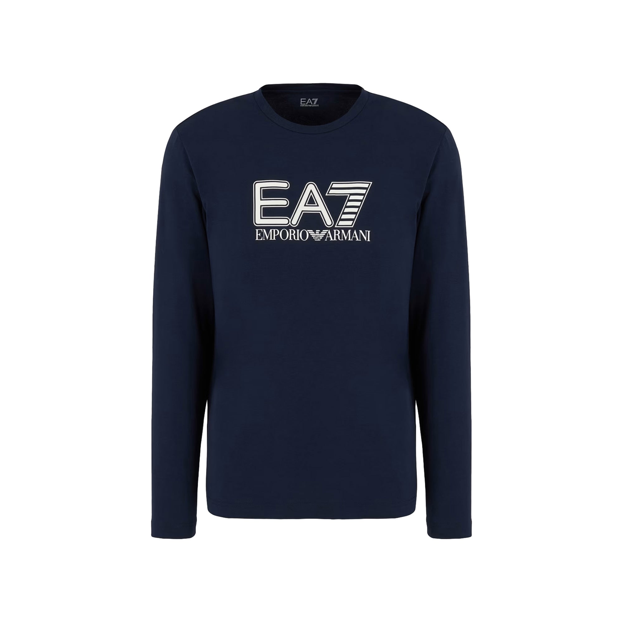 EA7 T-shirt Uomo Manica Lunga Blu scuro