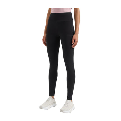 EA7 Leggings Donna Logo Series in misto cotone Nero