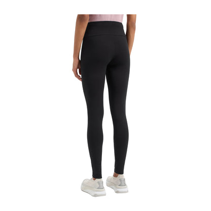 EA7 Leggings Donna Logo Series in misto cotone Nero