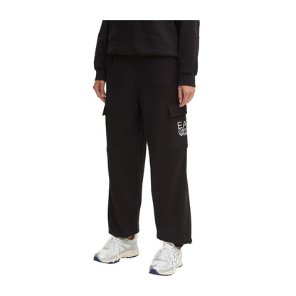 EA7 Pantaloni Donna tuta con tasche cargo Nero