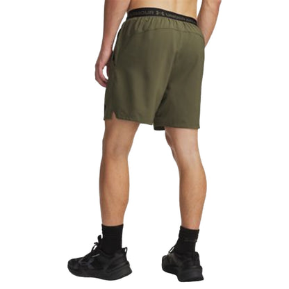 Shorts Uomo UA Vanish Woven DC Verde scuro modello retro