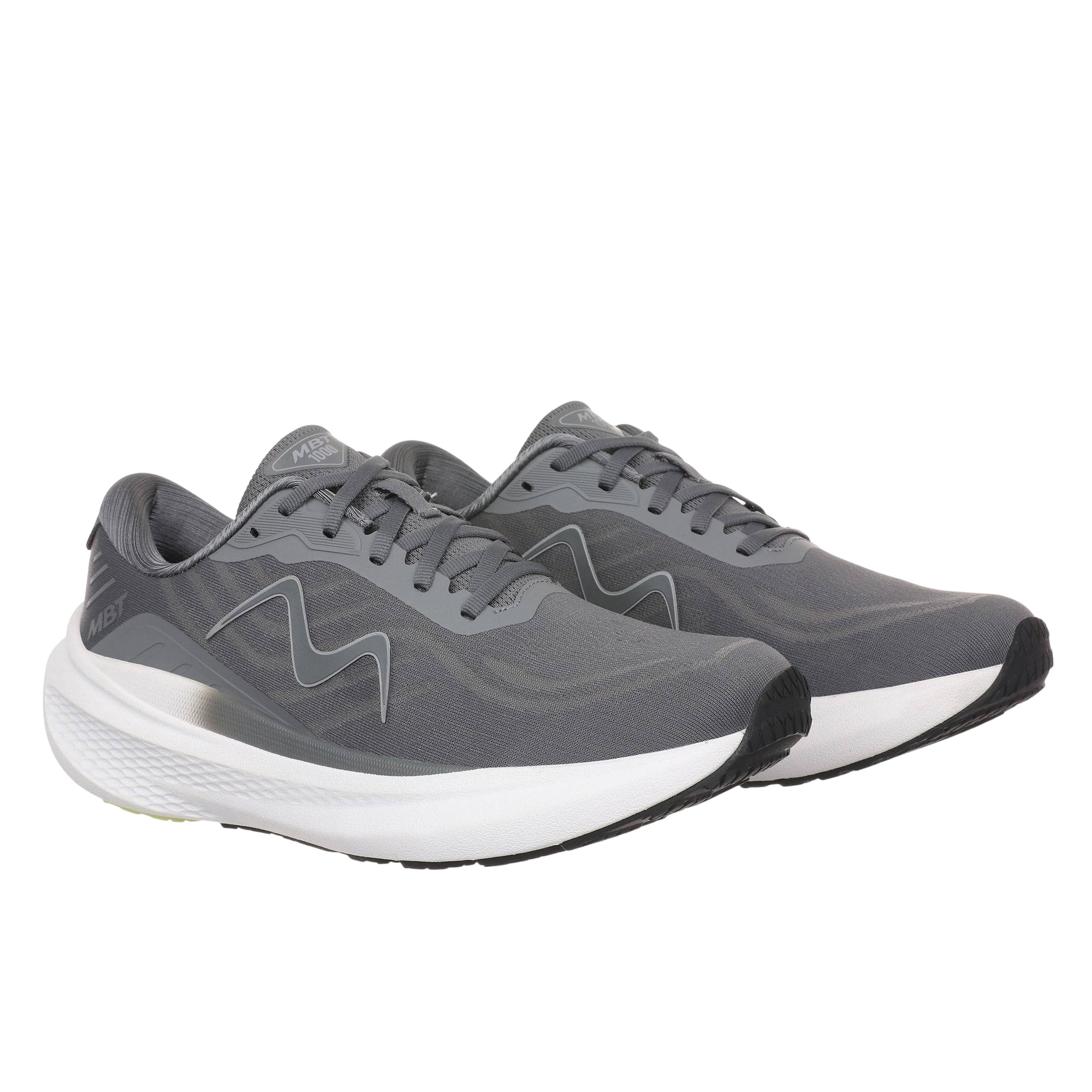 Scarpa Uomo 1000 Lace Up Grigia da corsa, con massima ammortizzazione e logo laterale