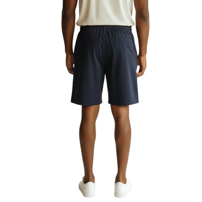 Bermuda Uomo Blu, con stampa logo sulla gamba