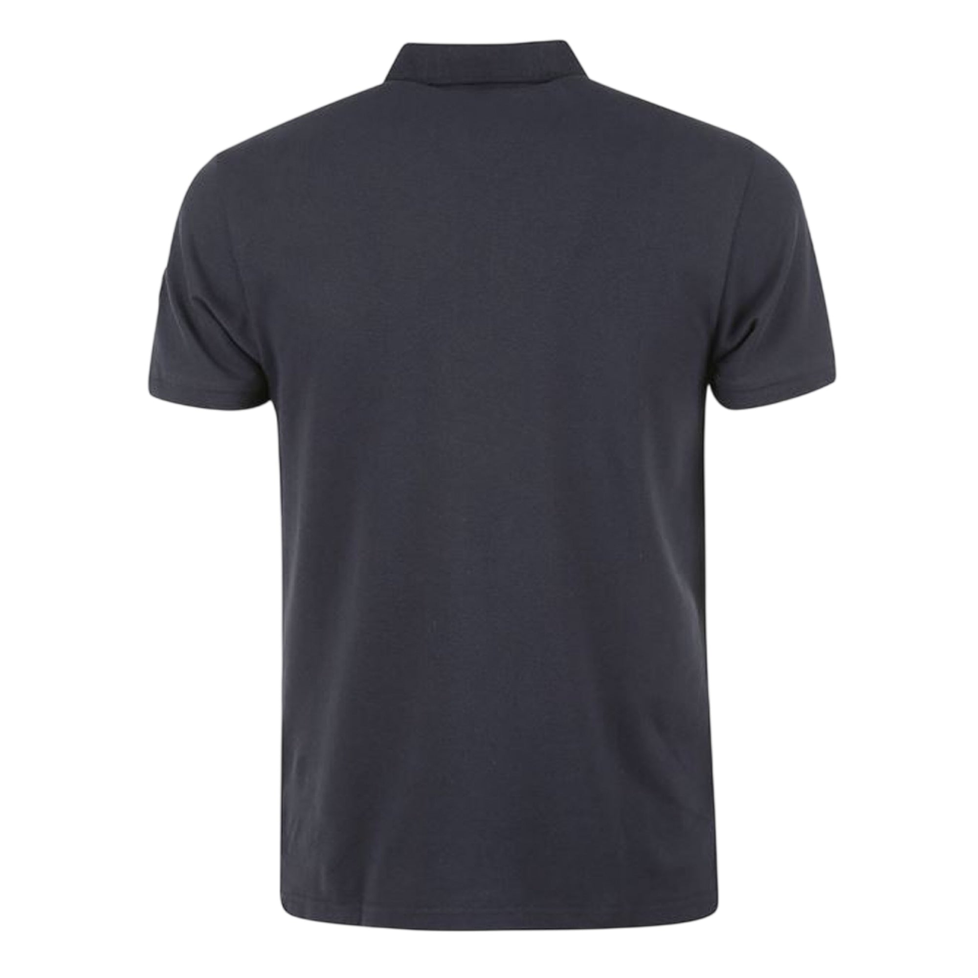 Polo Uomo Blu tinta unita, in cotone, con patch logo