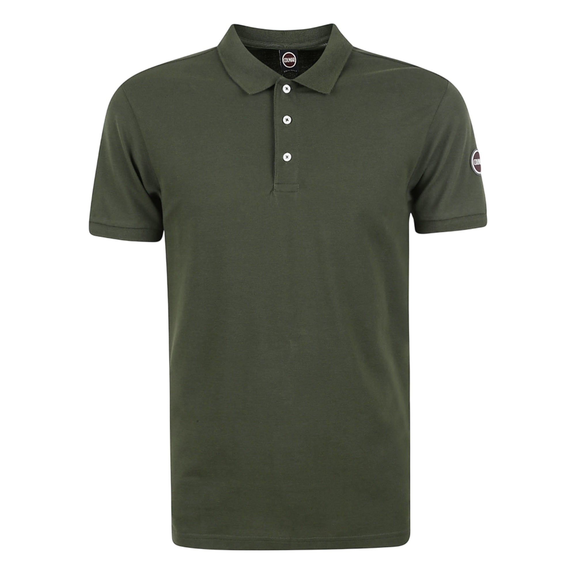 Polo Uomo Verde, in cotone, con patch logo 