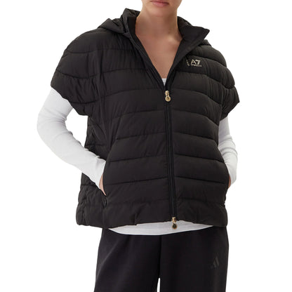 Piumino Donna a tinta unita, con maniche corte e cappuccio