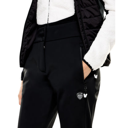 Completo tecnico da sci Donna imbottito in softshell Nero dettaglio pantalone
