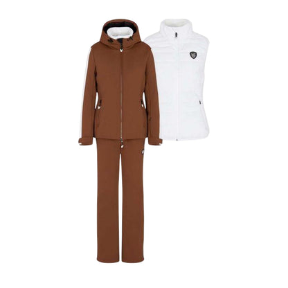 Completo tecnico da sci Donna imbottito in softshell Bicolor