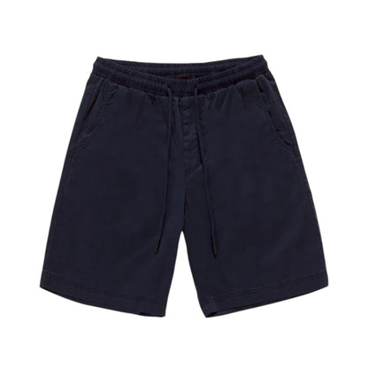 Bermuda Uomo Naro, con coulisse in vita e patch logo posteriore