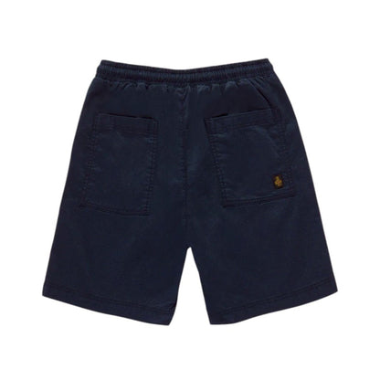 Bermuda Uomo Naro, con coulisse in vita e patch logo posteriore