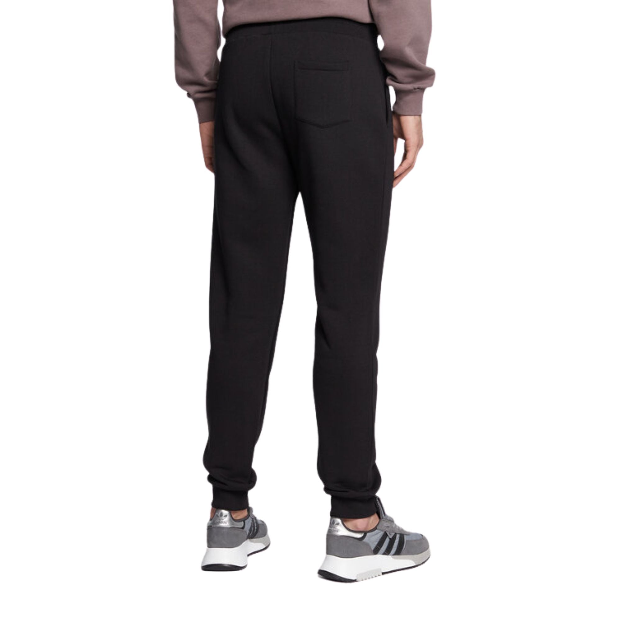 Pantalone jogger Uomo tinta unita Nero retro