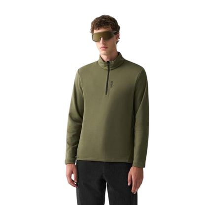 Maglia Termica Uomo con zip 1/4 Verde