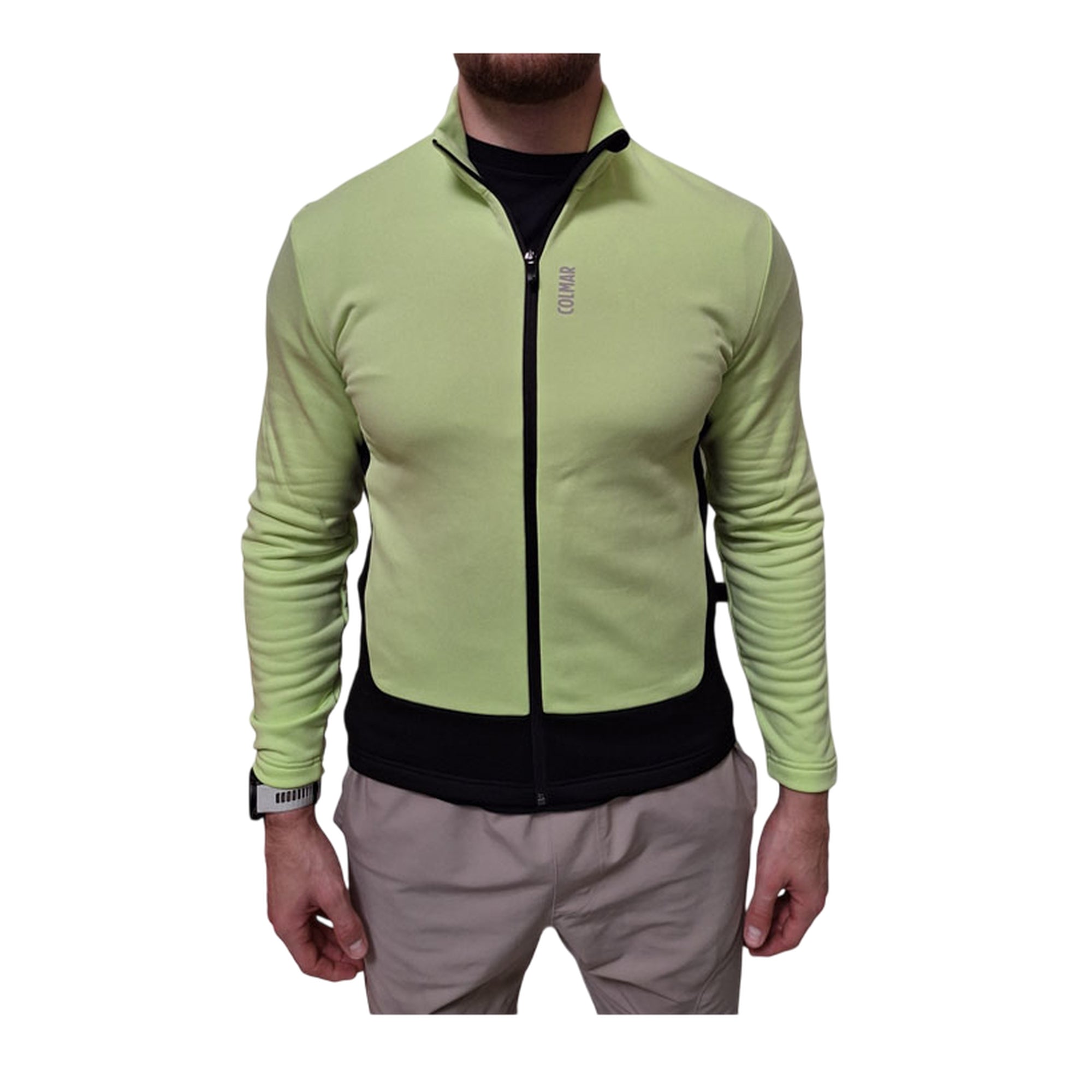 Felpa Uomo in pile elasticizzato termico con zip