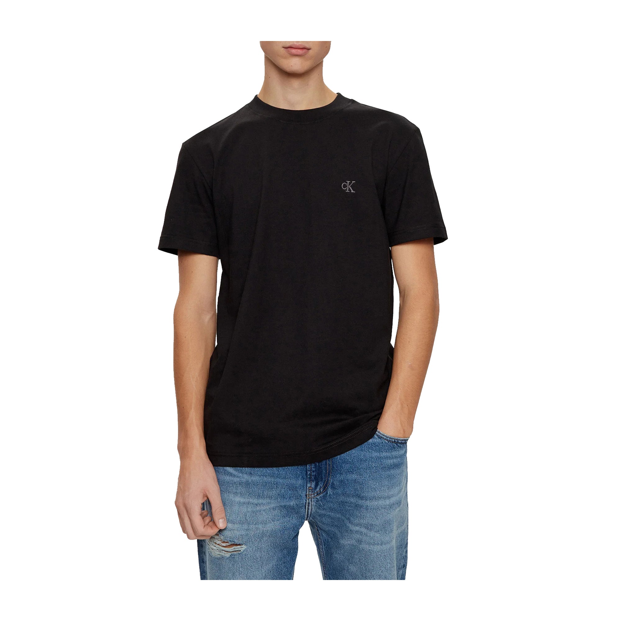 T-shirt Uomo Calvin Klein Nera con Micro Logo