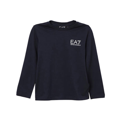 EA7 T-shirt Bambino maniche lunghe in cotone Blu