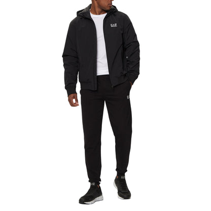 Giubbino Bomber Uomo con logo a contrasto modello intero frontale