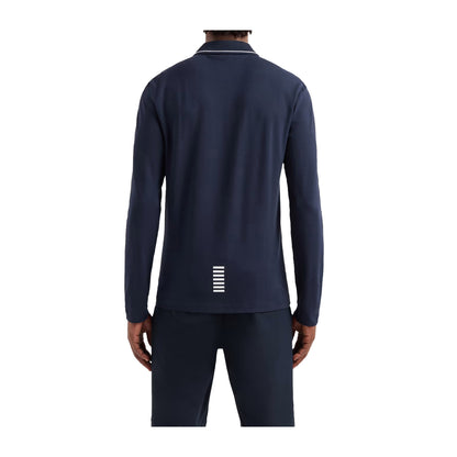 EA7 Polo Uomo Core Identity Manica lunga Blu