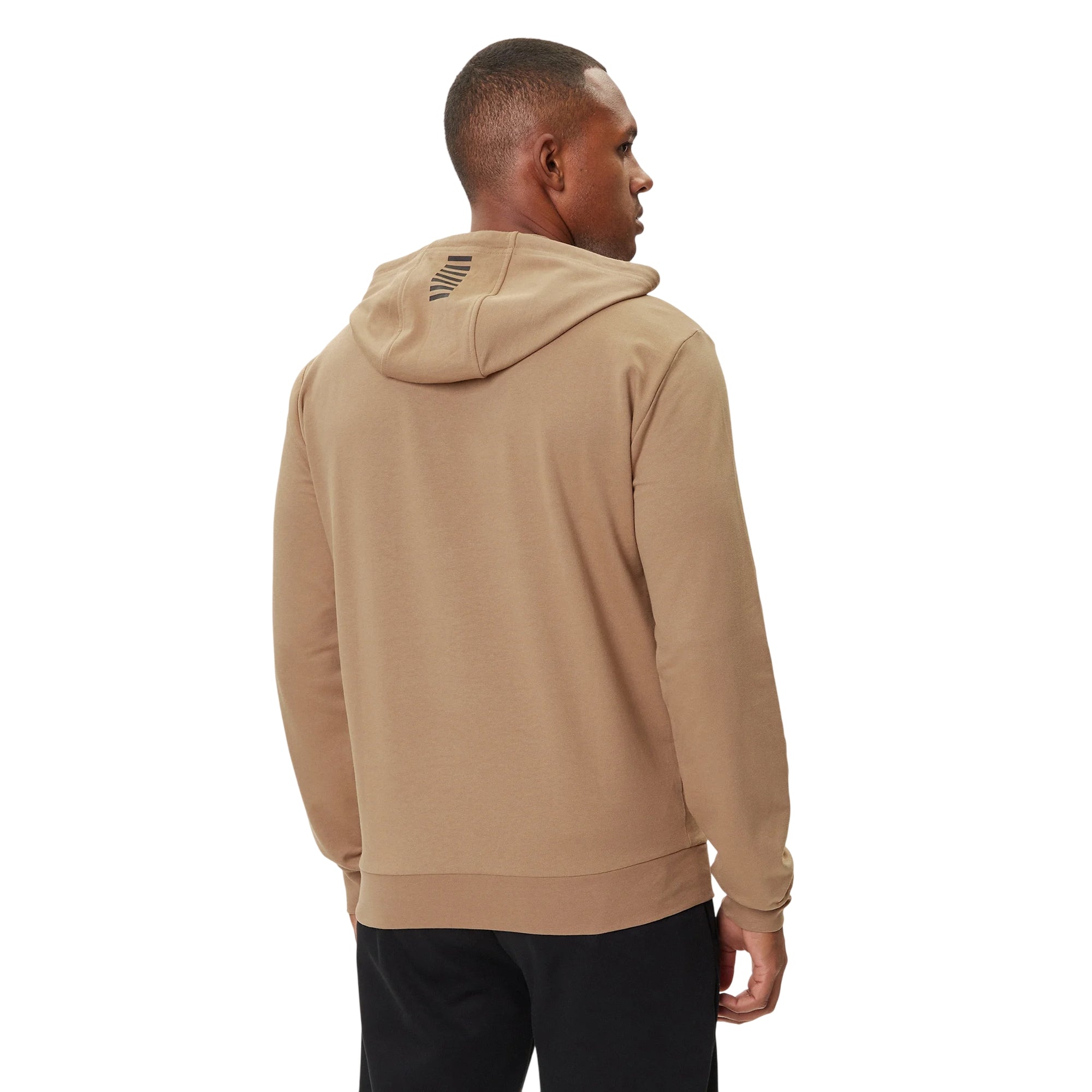 Felpa Uomo Beige, con cappuccio e tasca a marsupio