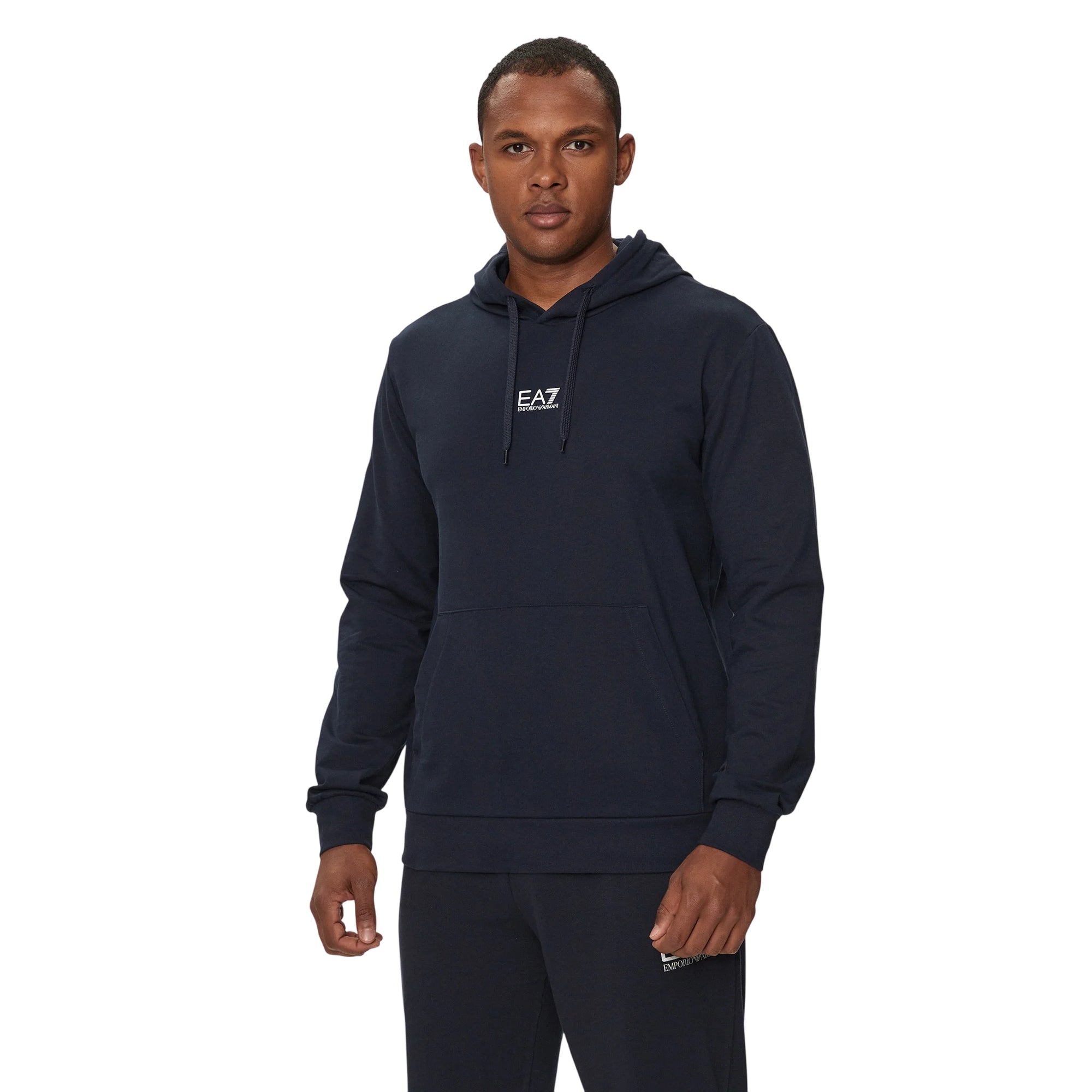 Felpa Uomo con cappuccio dotato di coulisse e logo frontale
