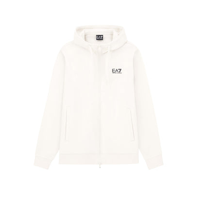 Felpa Uomo con full zip Bianco