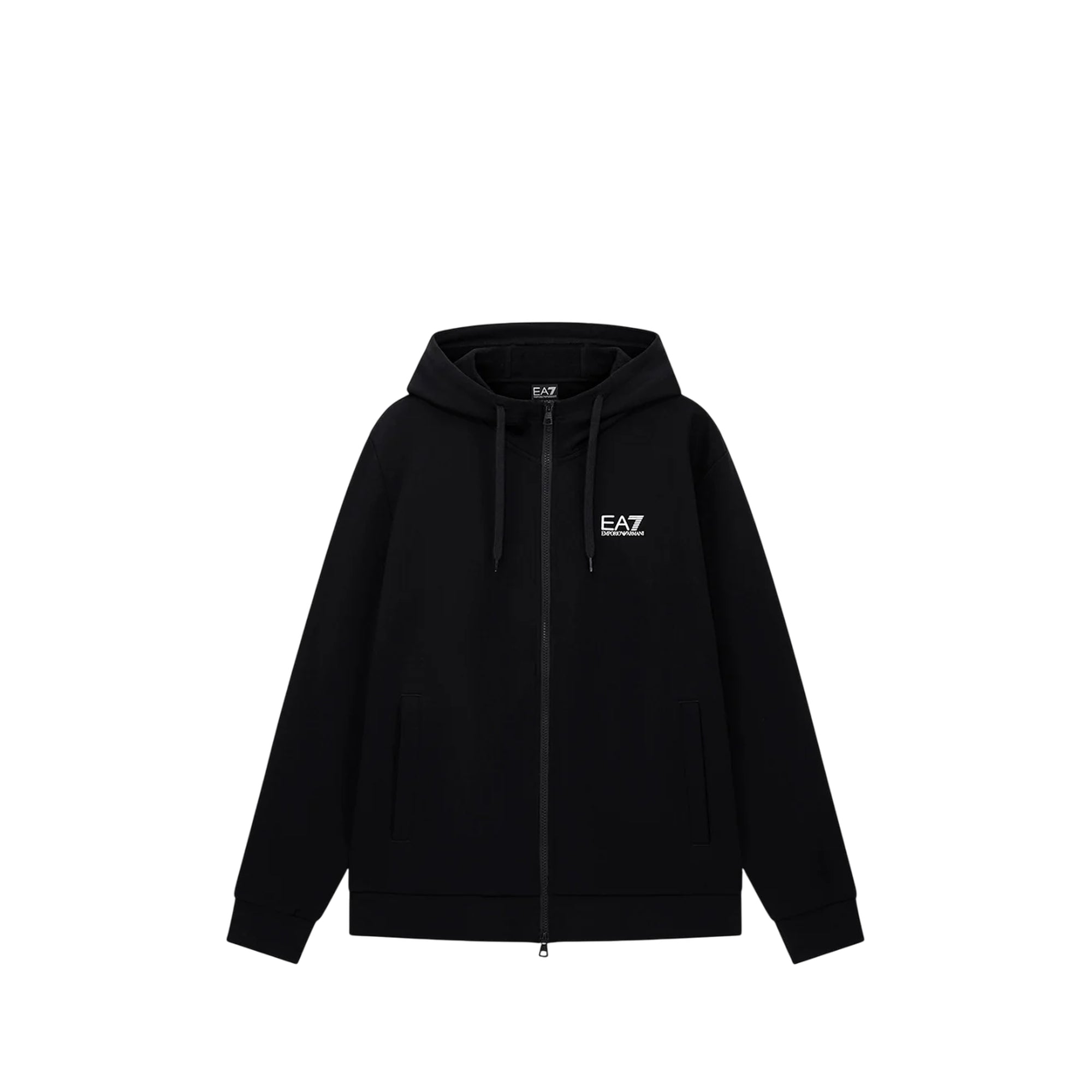 Felpa Uomo con full zip Nero