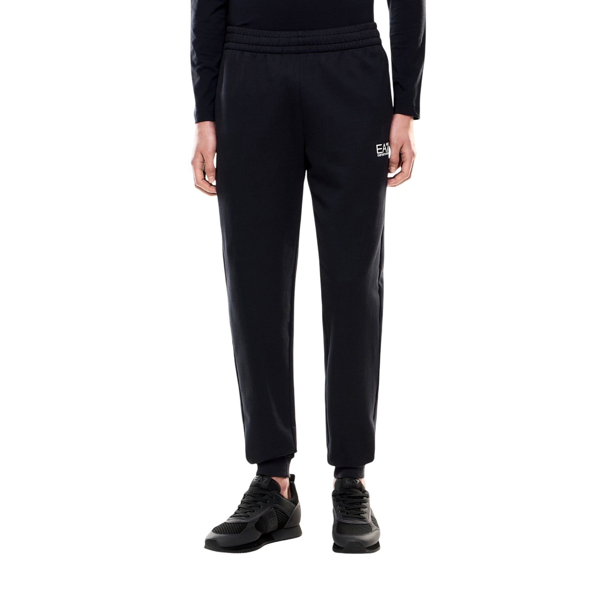 Pantaloni Jogger Uomo Core identity in cotone blu modello frontale