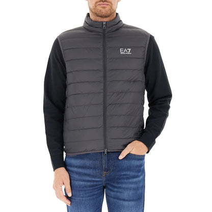 Gilet Uomo Core Identity trapuntato Grigio modello frontale