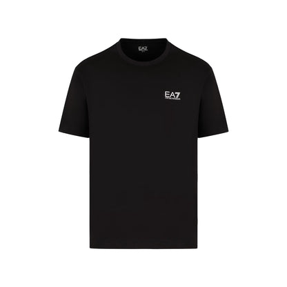 EA7 T-shirt Uomo Nero in Cotone