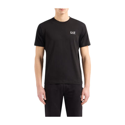 EA7 T-shirt Uomo Nero in Cotone