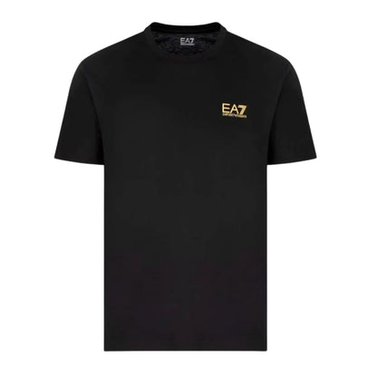 T-shirt Uomo Nera Core Identity, in cotone elasticizzato, con stampa logo