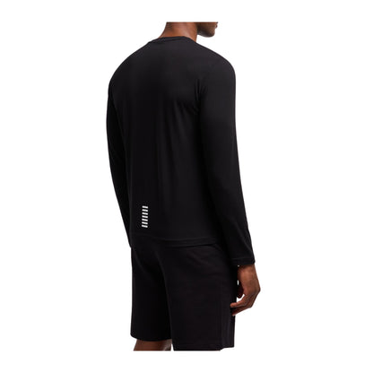 T-shirt Uomo Sporty Core Identity Nero modello retro