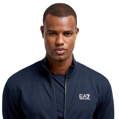 Tuta Uomo sportiva in cotone Blu dettaglio