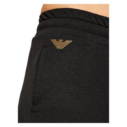 Pantalone Donna Nero, in misto viscosa, con elastico sul fondo