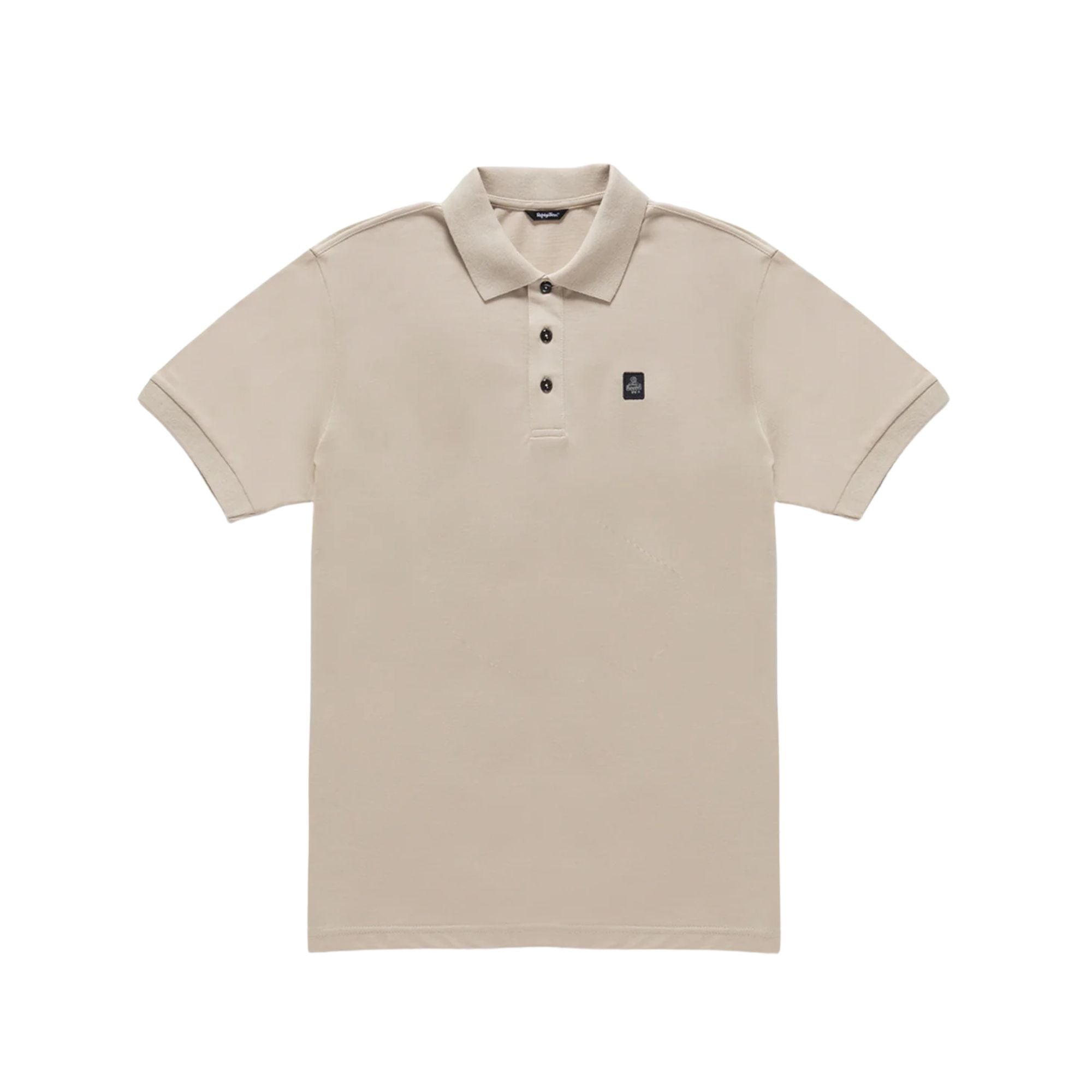 Polo Uomo New Main Beige in cotone, con scollatura tre bottoni 