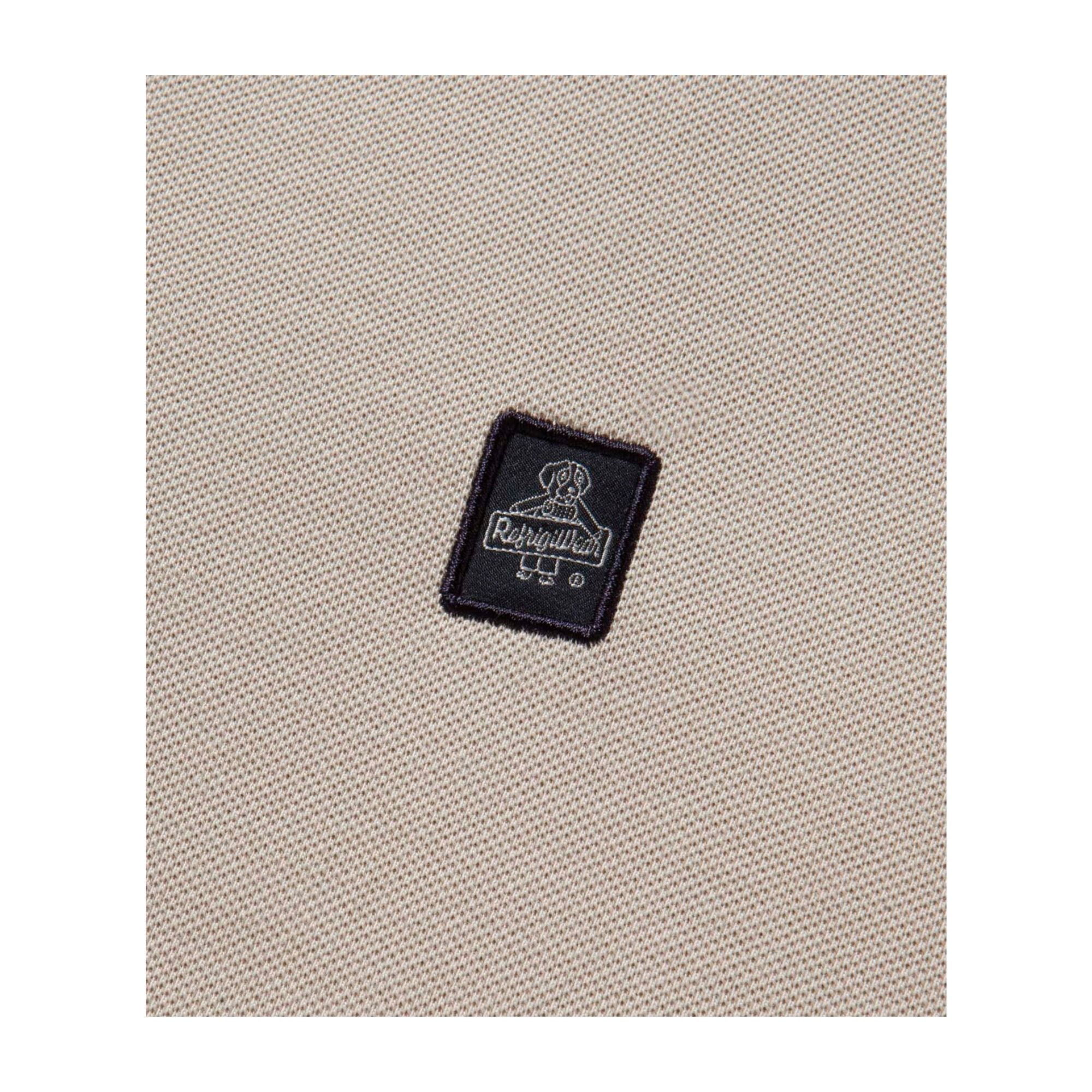 Polo Uomo New Main Beige in cotone, con scollatura tre bottoni 