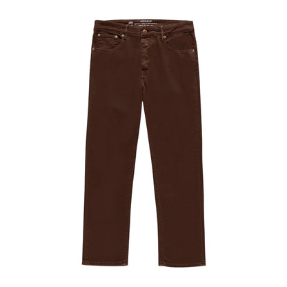 Pantalone Uomo a tinta unita, con cinque tasche, Marrone Scuro