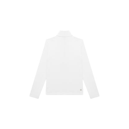 Pile da Sci Donna con zip 1/4 Bianco