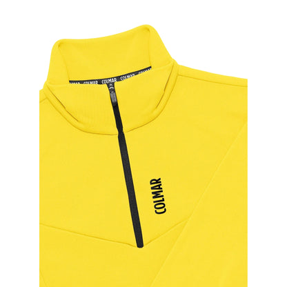 Pile da Sci Donna con zip 1/4 Giallo dettaglio