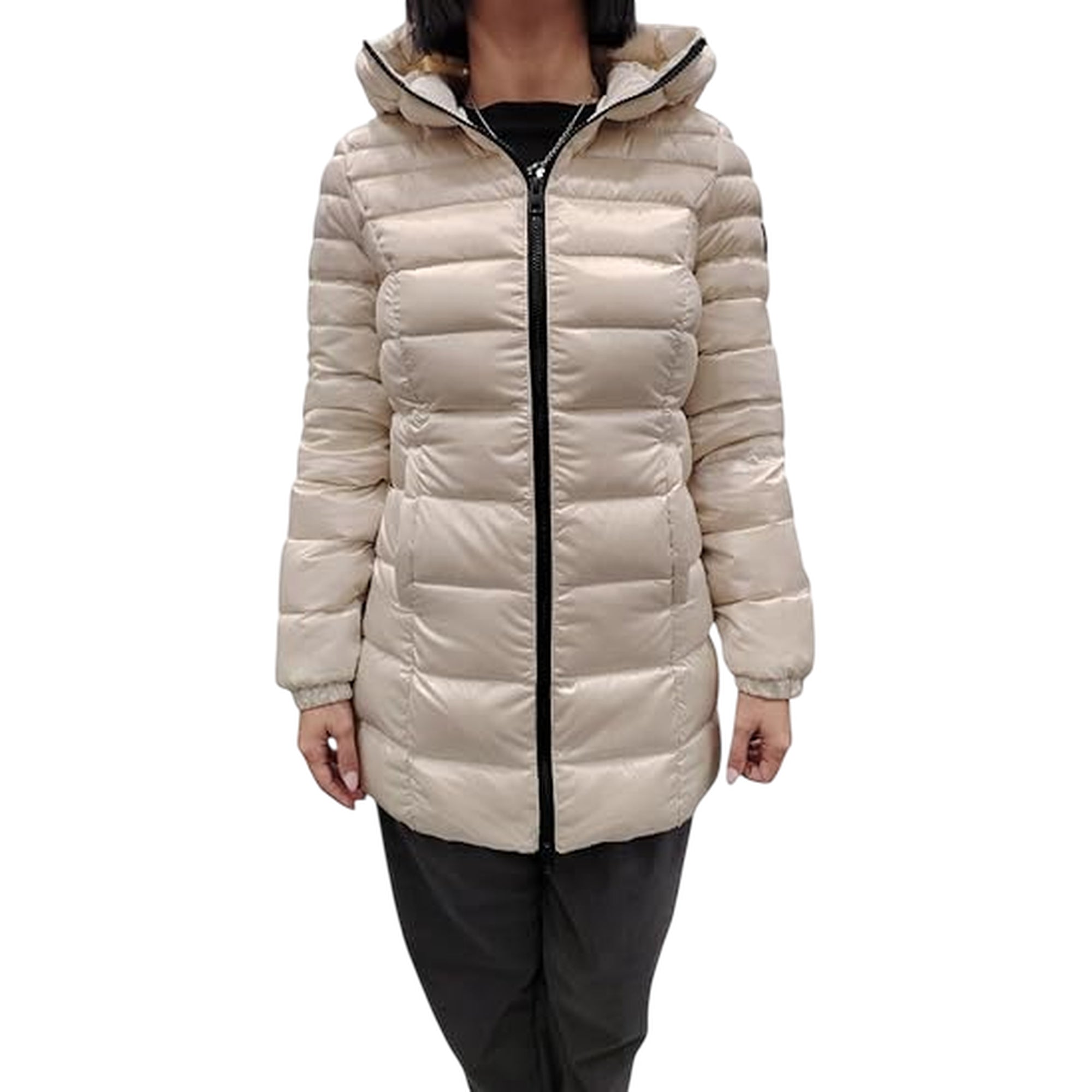 Piumino Donna Long Mead Jkt, con cappuccio e collo alto