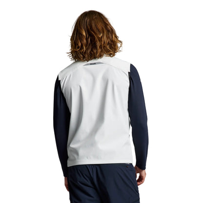 Gilet Uomo Active Softshell Vest Bianco, ergonomico, full zip frontale 