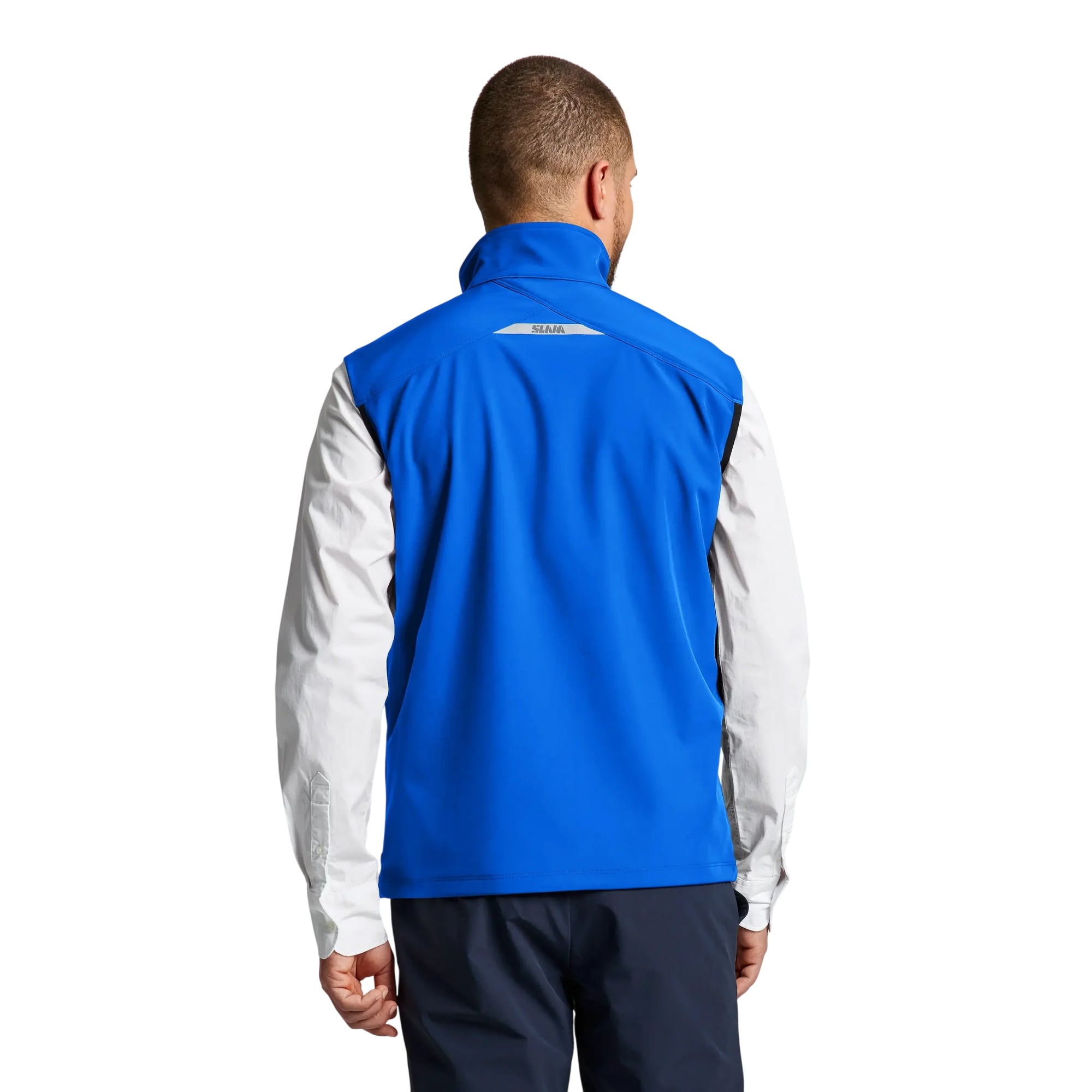 Gilet Uomo Active Softshell Vest Blu Royal, ergonomico, full zip frontale 